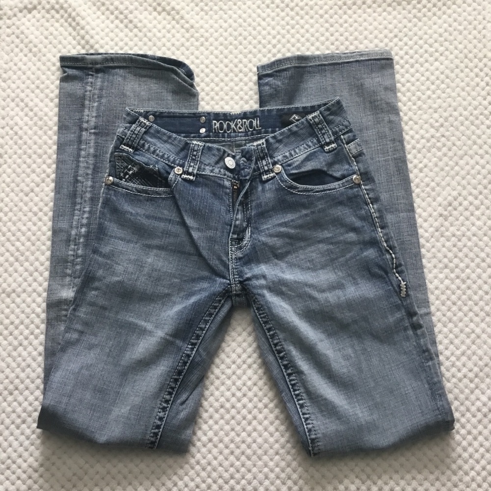 ROCK & ROLL COWGIRL JEAN WITH BLING DETAIL SZ 26X34 NWOT